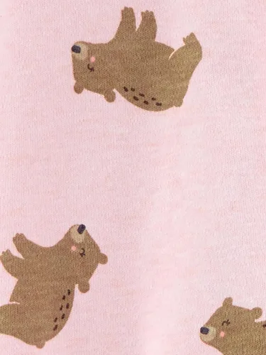 Miniatura 2 de Simple Joys de Carter's - Paquete de 2 pijamas de algodón con pies para bebés niñas, para dormir y jugar