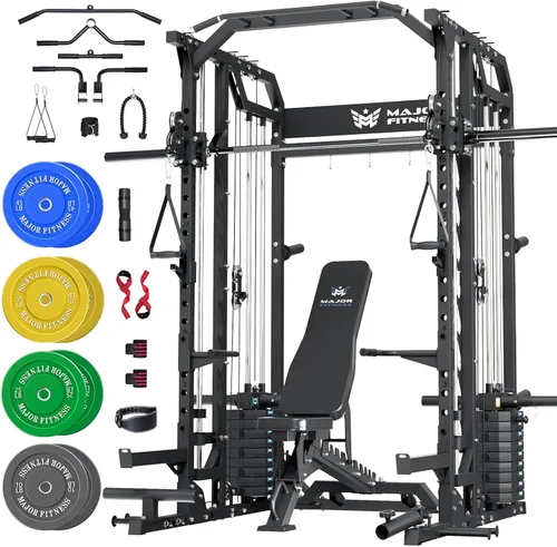 Major Fitness Drone2 Advanced Training Smith Machines– Máquinas Smith de entrenamiento avanzado todo en uno para gimnasio en casa con juego de