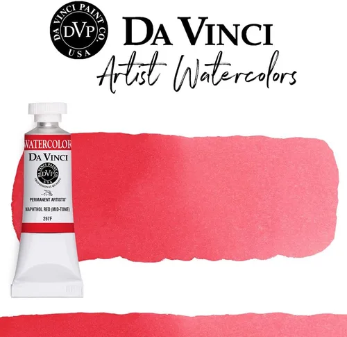 Miniatura 274 de DA VINCI PAINTS Pintura Acuarela Profesional para Artistas, Alizarin Crimson (Quinacridone), 37ml Índigo