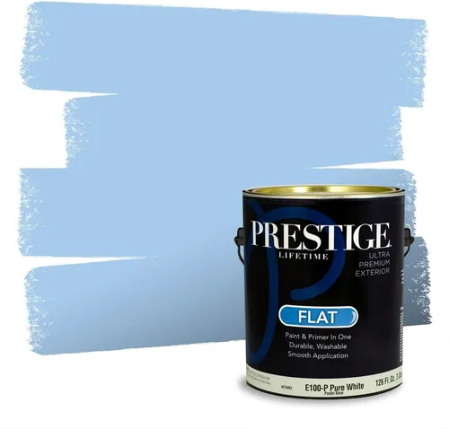 Miniatura 904 de Pintura Exterior + imprimación PRESTIGE, todo-en-uno, 1 galón, acabado mate, color comparable al Valspar* Royal Gray* VS151-Gris real