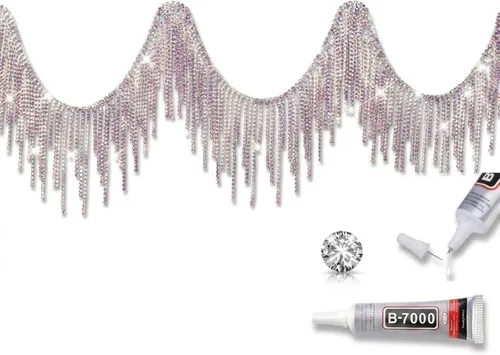 Miniatura 11 de Cinturón con flecos de diamantes de imitación con cuentas y cadena de borlas de diamantes para jeans, accesorios de ropa, decoración de bricolaje