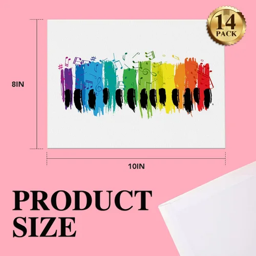 Miniatura 6 de ESRICH Lienzos para pintar de 8 x 10 pulgadas, paquete de 14 tableros de lienzo en blanco a granel, lienzo de algodón para pintura al óleo, acrílico