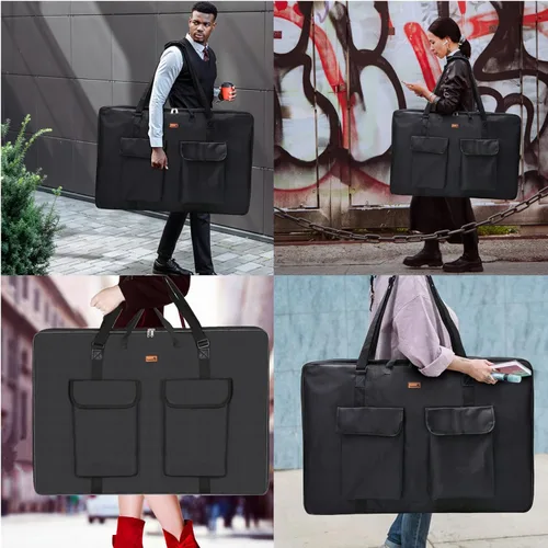 Miniatura 3 de TreochtFUN Art Portfolio - Funda de 24 x 36 pulgadas, bolsa de transporte de tela suave resistente al agua con bolsa y correa, carpeta A1
