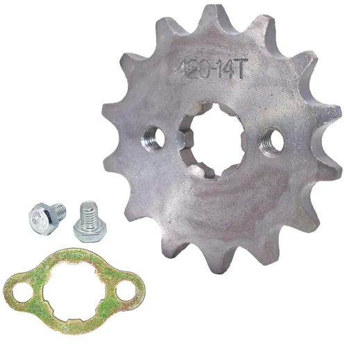 Miniatura 8 de Piñón delantero para motocicleta de 420-10T-0.669 in, se adapta a 50cc 70cc 90cc 110cc 125cc 140cc 160cc Dirt Pit Bike Mini Bike ATV Quad Wheeler