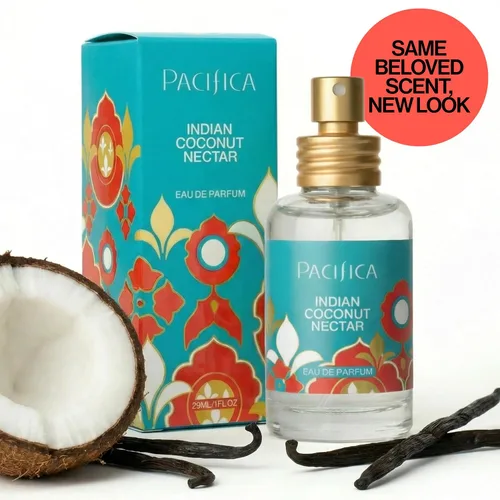 Miniatura 2 de Pacifica Aerosol de Perfume de Néctar de Coco Indio – Fragancia Tropical de Vainilla y Coco, Perfume Encaparable de Playa para Mujeres, Fórmula