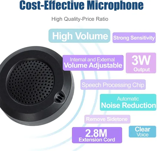 Miniatura 3 de Sistema de intercomunicación de altavoz de ventana, intercomunicador de ventana, micrófono de intercomunicación de doble vía antiinterferencias