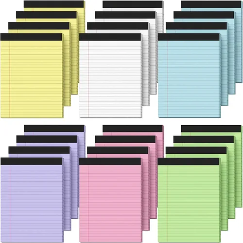 Miniatura 9 de Blocs de Notas Legales de 8.5 x 11 pulgadas, Blocs de Notas Legales de Colores, Rayado Ancho, Paquete de 10 Blocs de Notas de 8.5 x 11, Blocs