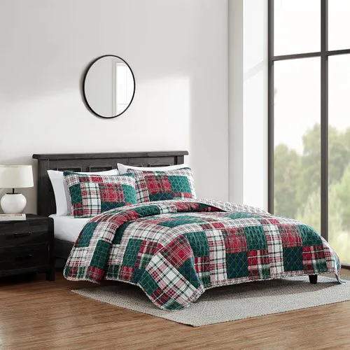 Miniatura 2 de Nautica - Juego de edredón individual, ropa de cama reversible de algodón con fundas a juego, juego de ropa de cama casual para todas las estaciones