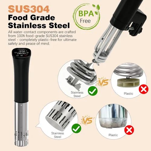 Miniatura 5 de Cocina Sous Vide, enfriador de vino, 1000 W, máquina Sous Vide para cocina, circulador de inmersión, kit de Sous Vide con bolsas de vacío, bomba