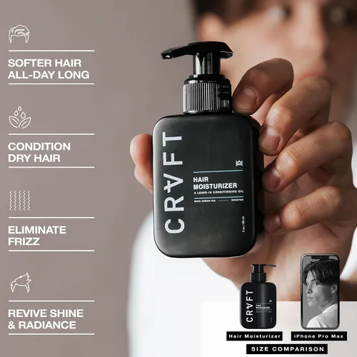Miniatura 4 de CRVFT - Acondicionador diario sin enjuague para hombres [aceite] Suministro de 30 días Hidratante para cabello para hombres Aceite