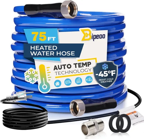 – Manguera de agua calefactada para caravana con protección anticongelante hasta -45 °F y apta para agua potable, accesorio para caravana, ganado y
