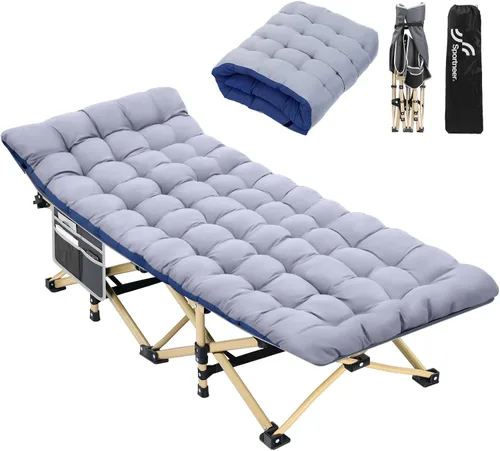 Miniatura 10 de Sportneer Catre de camping: Catres de camping de doble capa Oxford 1200D para adultos - Catres plegables resistentes para camping, tienda