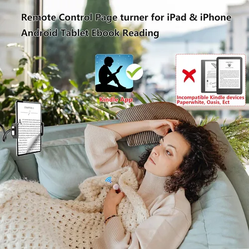 Miniatura 4 de Tiktok - Anillo de desplazamiento, control remoto de cámara Bluetooth, control remoto de anillo de desplazamiento para iPhone, TikTok, FB, YouTube