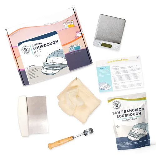 Cultures for Health Kit de pan de masa madre artesanal | Kit de iniciación de masa madre ideal para principiantes | Haz pan de masa madre DIY en