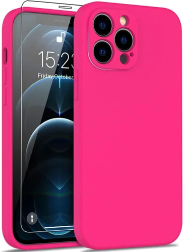 Miniatura 53 de DEENAKIN Funda de silicona compatible con iPhone 12 con protector de pantalla, mejora la protección de la cámara, funda protectora suave y flexible