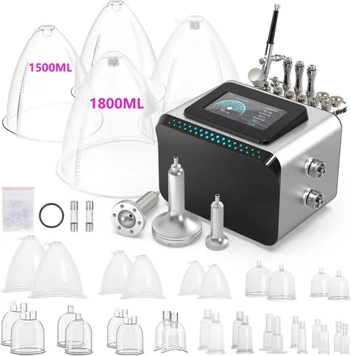 MYSWEETY Máquina de terapia al vacío, juegos de terapia de ventosas 3 en 1, máquina profesional para el cuidado de la piel facial con pistola