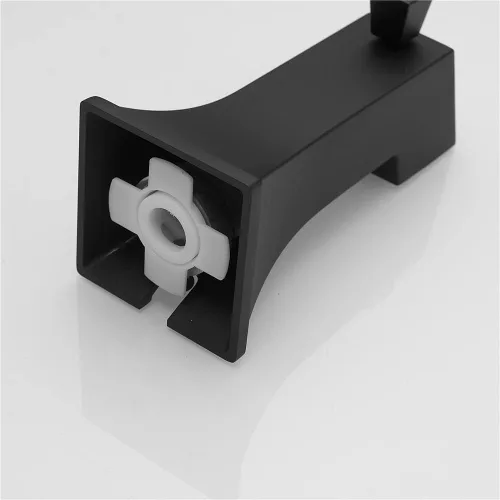 Miniatura 5 de Grifo de bañera, boquilla de ducha, sistema de ducha, pieza de repuesto para baño, extra larga, boquilla de salida de agua, desviador cuadrado Negro