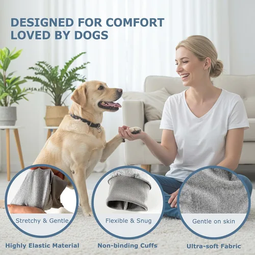 Miniatura 5 de Funda de recuperación de codo de perro con almohadillas protectoras para perros mayores y patas delanteras postoperatorias, soporte antilamidas