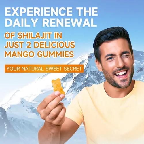 Miniatura 6 de Shilajit - Gomitas de 1000 mg sin azúcar, suplemento puro de Shilajit del Himalaya para hombres y mujeres, alto en más de 85 oligoelementos y ácido