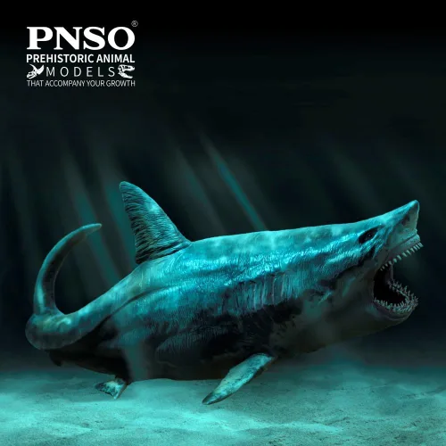 Miniatura 6 de PNSO Animal marino (Patton El Megalodon (tiburón blanco grande) 13")