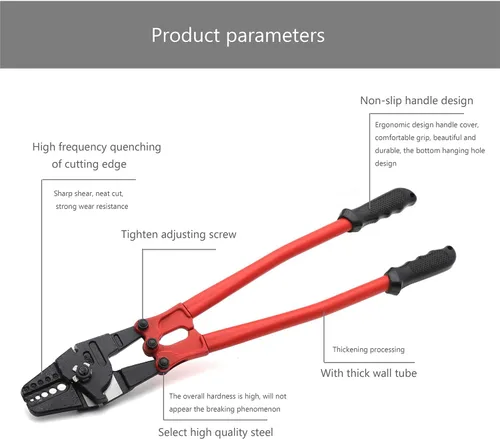 Miniatura 6 de Herramienta de prensado de cuerda de alambre 24" Hand Swager Crimper Compatible con mangas de aluminio de cobre de 1/16"- 3/16