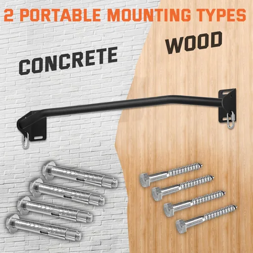 Miniatura 6 de Pull Up Bar Wall Mounted-Heavy Duty Joist Mounted Pull Up Bar-Premium Strength Training Pull-Up Bars-Fast and Easy Installation for Home and Garage