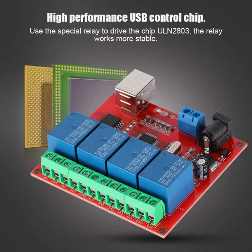 Miniatura 3 de Diyeeni Módulo de relé de interruptor de control USB de 4 canales de 12 V, controlador de interruptor de placa de relé, placa de expansión
