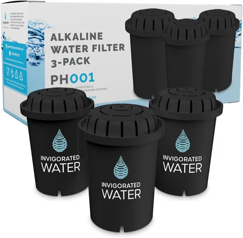Miniatura 9 de Invigorated Water PH001 - Filtro de agua alcalino blanco - Filtros de repuesto para todos los sistemas de filtración de jarras y dispensadores - Sin