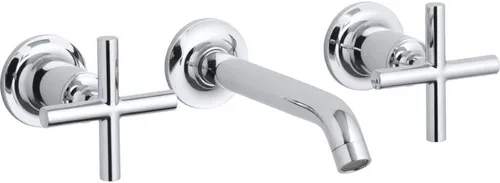 Miniatura 21 de Kohler T14413-4-BGD Purist - Grifo de pared para lavabo Cromo pulido