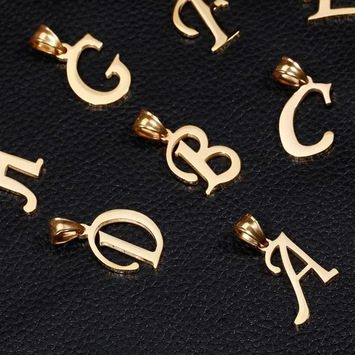 Miniatura 6 de Kalapure Colgante con inicial de oro de 14 quilates, collar con letra Alpahbet personalizado de la A a la Z, colgante con inicial, collares