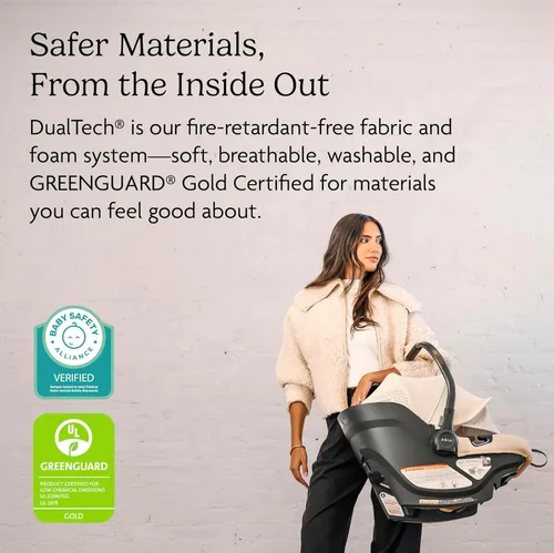 Miniatura 5 de UPPAbaby Aria V2 - Asiento de automóvil ligero para bebé, poco menos de 6 libras, base con pata de carga + inserto para bebés + funda para pies