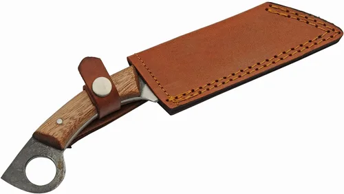 Miniatura 6 de Szco Supplies 9.5 "cuchillo de caza de hoja de seax con mango de madera de espiga completa con funda, marrón (HS-4442)
