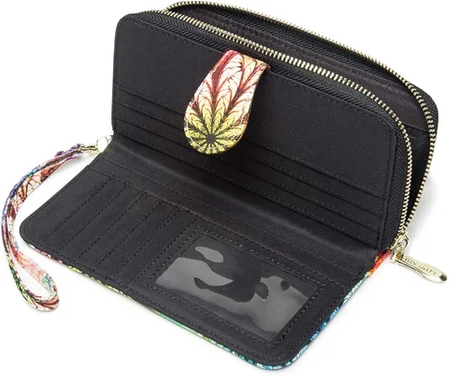 Miniatura 6 de LOVESHE Cartera de mujer con bloqueo RFID y cremallera alrededor de la cartera de mano para mujer