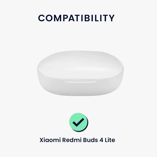 Miniatura 6 de kwmobile Funda de silicona compatible con Xiaomi Redmi Buds 4 Lite - Funda adhesiva con clip - Lavanda