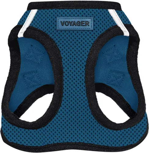 Miniatura 28 de Best Pet Supplies - Arnés de malla para todo tipo de clima, reflectante, antitirones, para perros y gatos pequeños y medianos, con cierre de velcro
