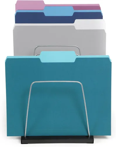Miniatura 3 de Huron Alambre de acero ajustable vertical 8-Slot escritorio archivo archivador organizador almacenamiento