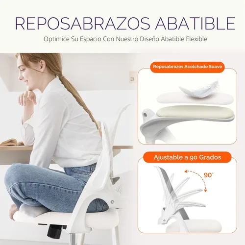 Miniatura 6 de NEO CHAIR Silla de escritorio para oficina y gaming ergonómica con soporte lumbar, altura ajustable, ruedas giratorias, brazos abatibles, silla