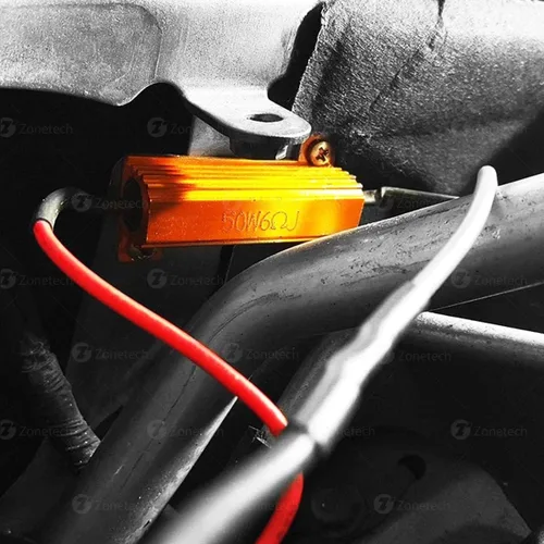 Miniatura 8 de Zone Tech 8 unidades de carga de resistencias ledes para direccional o para placa de auto de 50W 6Ohm ledes