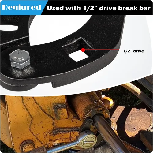 Miniatura 6 de Sunluway 7463 Llave de tuerca de glándula universal pequeña llave de cilindro hidráulico en la mayoría de equipos de granja y construcción, quita