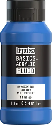Miniatura 48 de Liquitex BASICS Pintura acrílica fluida, botella de 118ml (4 onzas), tono amarillo cadmio medio Tono medio amarillo cadmio