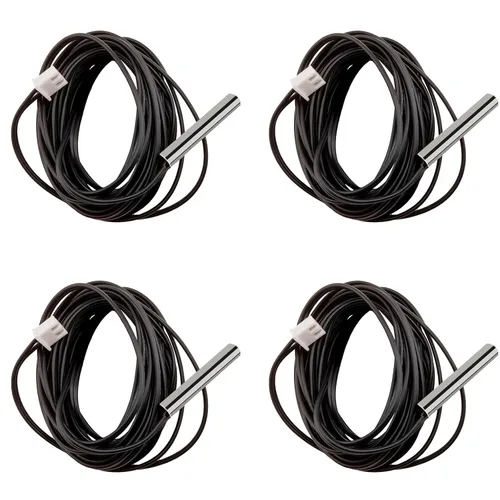 4pcs 10K termistor 3 M, 3950 NTC 10K termistor sensor de temperatura sonda de acero inoxidable NTC 10K sensor de temperatura uso para dispensador de