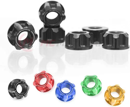 Miniatura 7 de MC MOTOPARTS Juego de tuercas de piñón trasero de carreras compatible con MT-07 MT-09/SP XSR 700 XSR 900 MT-09 Tracer FZ09 (negro)