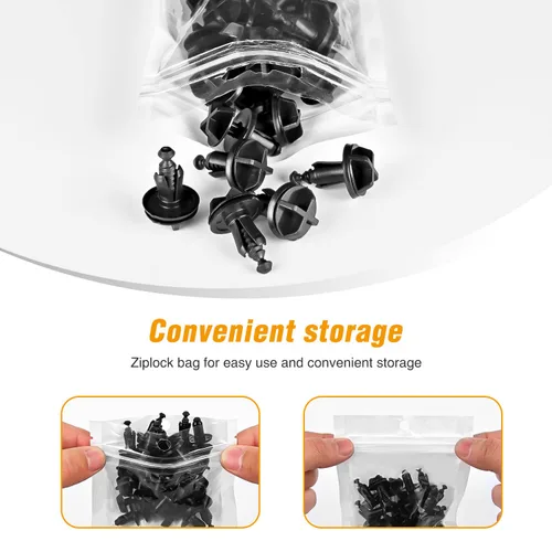 Miniatura 7 de GOOACC Clips de remache de nailon para guardabarros y protector de parachoques para GM, Ford y Chrysler 0.276 in, clips para carrocería