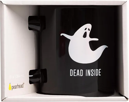 Miniatura 6 de Pearhead - Dead Inside Ghost, Taza de café de regalo incandescente de Halloween, accesorios de otoño para el hogar Dećor, 13 onzas