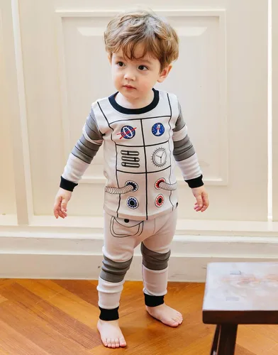 Miniatura 2 de VAENAIT BABY Toddler Kids Boys Girls 100% Cotton Jaws Truck Dino Snug fit Sleepwear Pajama Pjs Set