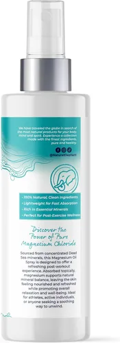 Miniatura 7 de Natural Elephant Spray de aceite de magnesio del Mar Muerto para uso tópico 100% puro 6.7 onzas líquidas (paquete de 2) Promueve la relajación