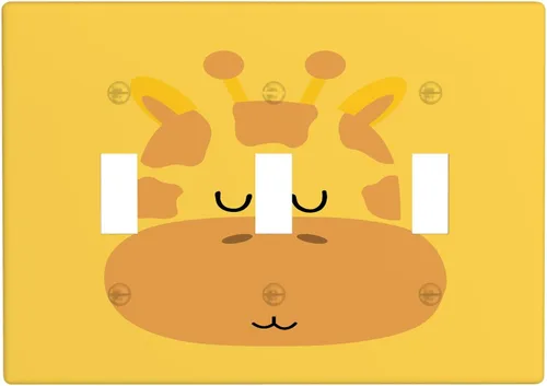 Miniatura 80 de Cubierta de interruptor de luz dúplex de elefante de dibujos animados de 1 banda, cubiertas de enchufe, placa frontal decorativa para receptáculo