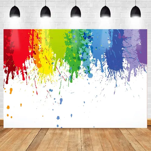Fondo de fiesta de salpicaduras de pintura colorida pintura arte fotografía fondo MEETSIOY pintura al óleo abstracta cabina de fotos accesorios