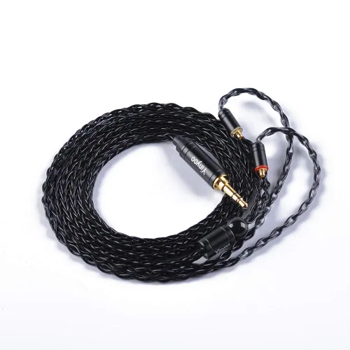 Miniatura 42 de H HIFIHEAR Cable de repuesto mejorado para auriculares, 8 núcleos, cable de cobre chapado en plata con cable IEM de 2 pines de 0.031 in para UM3X