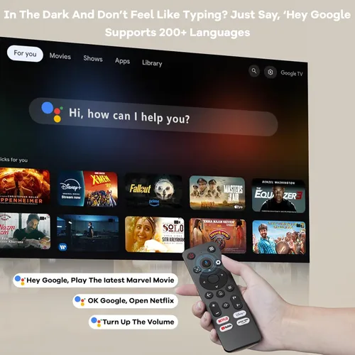 Miniatura 3 de Proyector para exteriores con Google TV: brillo 3000/tapa de lente automática y Keystone 4D/enfoque automático y control de voz AI, proyector